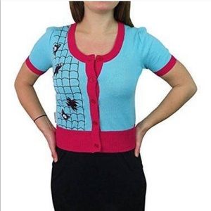 💫 NEW 2XL Spiderman Cardigan Sweater Gwen Retro